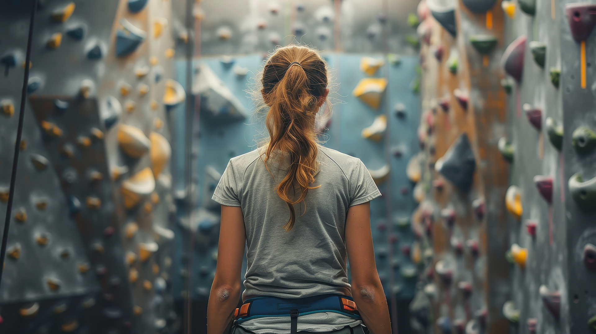 woman bouldering spot